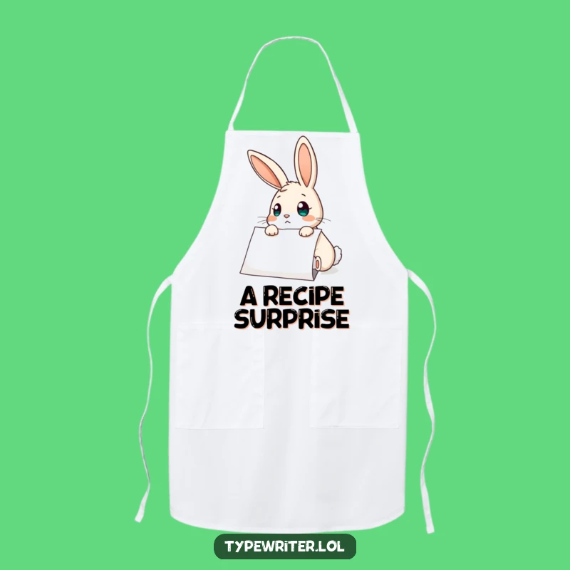 Funny Rabbit Chef Apron: Curious Bunny's Surprise Recipe - Hilarious Kitchen Gift