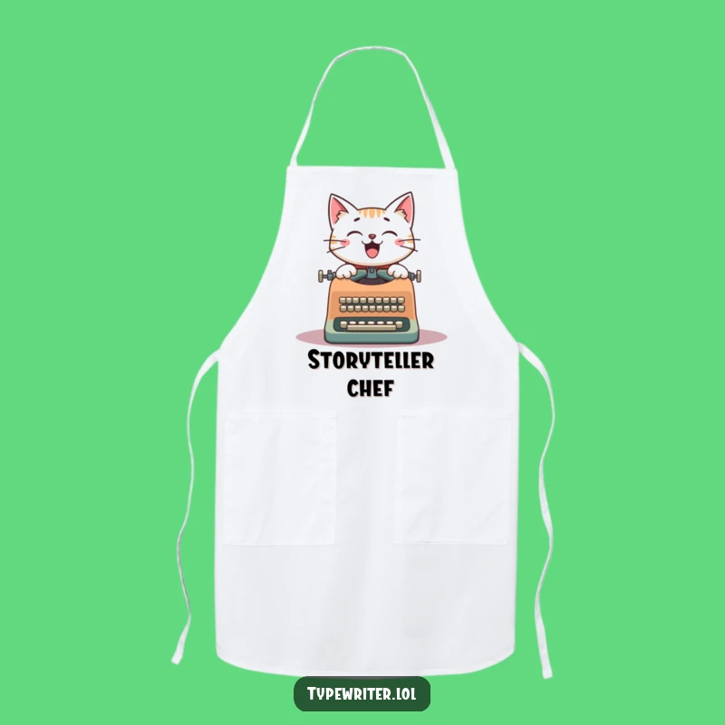 Funny Cat Writer Apron: Cook Up Stories with Feline Flair
