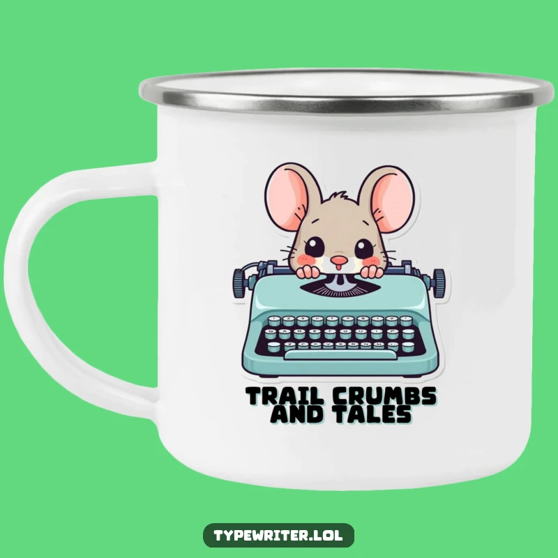 Funny Mouse Writer Camping Mug: Playful Scribe Cup, an Adventurous Funny Gift
