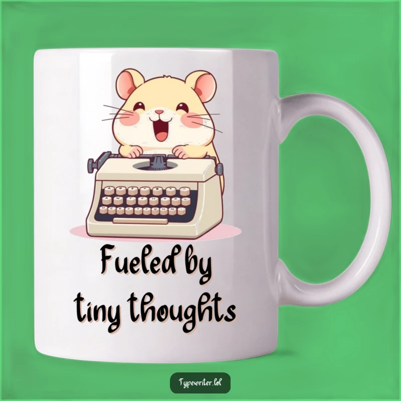 Funny Hamster Typewriter Mug: Enthusiastic Writer and Perfect Funny Gift