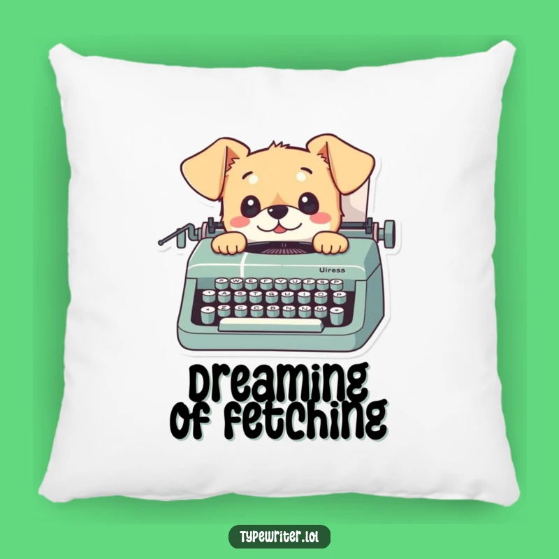Funny Dog Typing Pillow: Cozy Curious Pup Comfort
