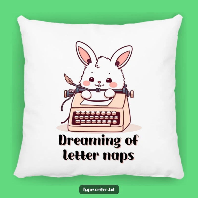 Funny Bunny Letter Writing Pillow: Cozy Cheerful Rabbit Comfort