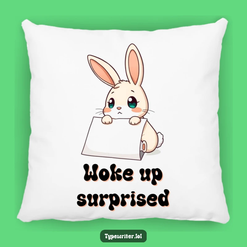 Funny Rabbit Surprise Pillow: Curious Character's Soft Shock - Comfy Funny Gift