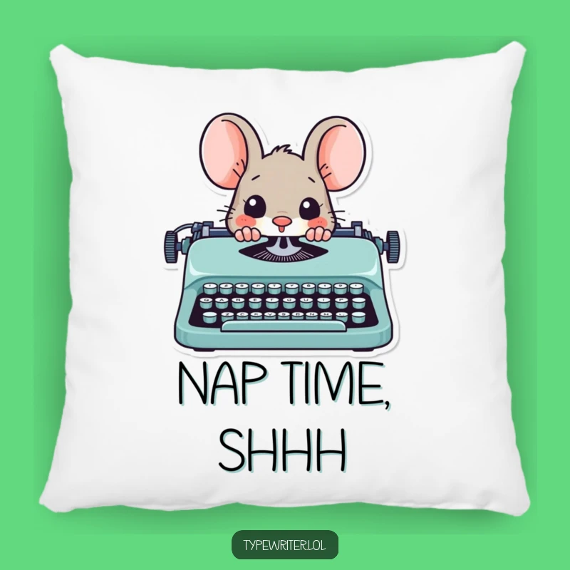 Funny Mouse Writer Pillow: Cozy Peekaboo Cushion, a Comforting Funny Gift