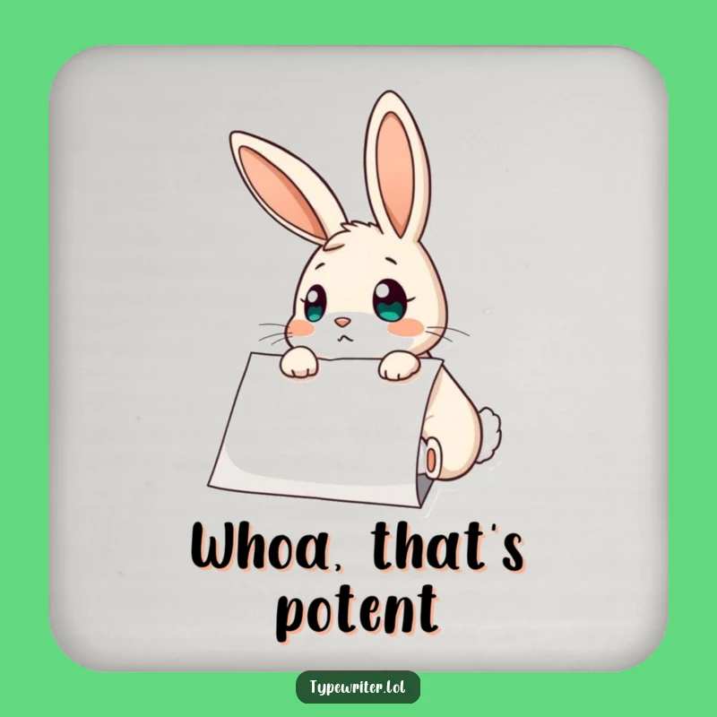 Funny Rabbit Surprise Coaster: Curious Bunny's Artistic Protection - Hilarious Gift