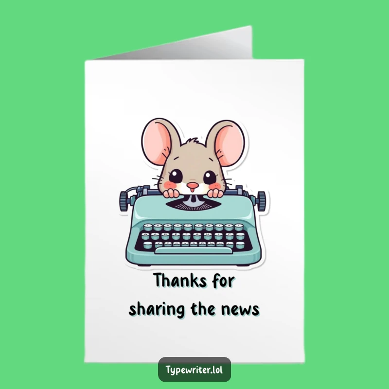 Free Printable Mouse Thank You Card - Humorous Downloadable DIY Gift for Gratitude