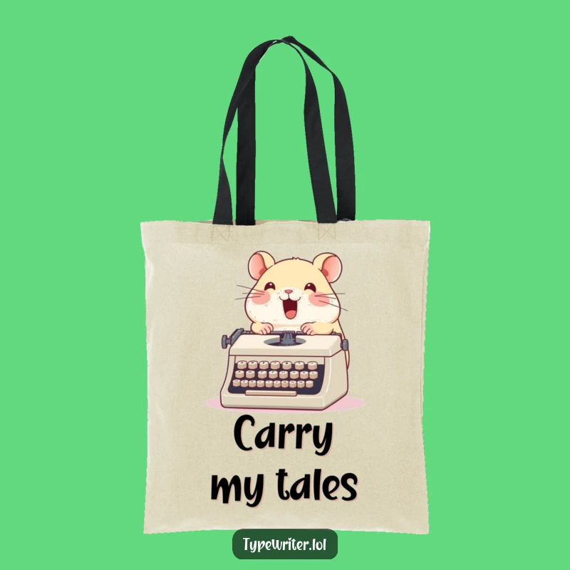 Funny Hamster Typewriter Tote Bag: Carry Your Stories and Perfect Funny Gift