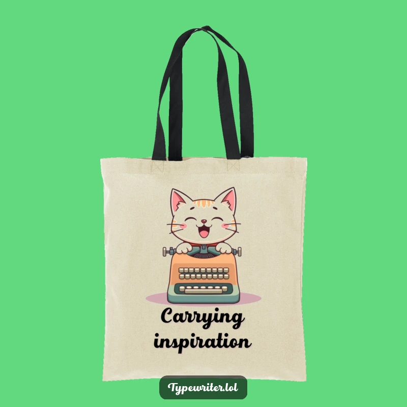 Funny Cat Writer Tote Bag: Carry Your Words with Style